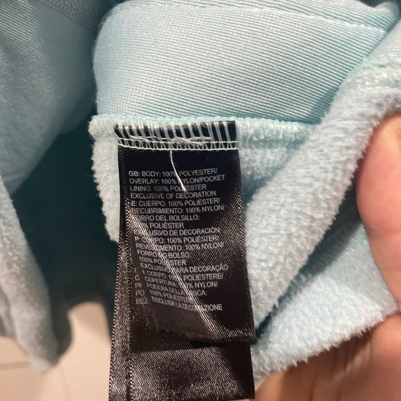 The North Face Kids Light Blue Hooded Fleece Jacket - Picture 3 of 5